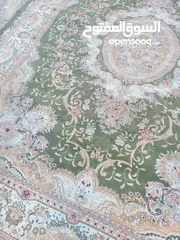 20 سجادة ثقيله جدا مستعمله بحاجه للغسيل مقاس 3X4 تركي اصلي لونه اخضر فاتح وبيج صويلح  لجادين