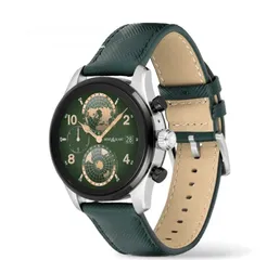  7 Luxury Digital Mont Blanc Smart Watch: Summit 3 Tri-Color Edition - Green Leather & Black Straps