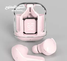  2 1 زوج من سماعات الأذن اللاسلكية مع شاشة رقمية LED - بطارية ليثيوم قابلة لإعادة الشحن، تصميم داخل الأ