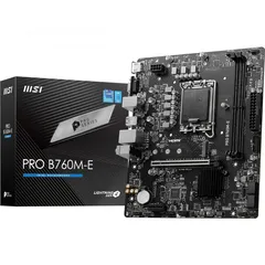  1 مذربورد ام اس اي برو لمعالجات انتل جيل 12 + 13 + 14 - MSI PRO B760M-E/DDR5 LGA 1700 MOTHERBOARD