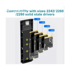  2 M.2 SATA NGFF & M.2 NVME SSD CASE - M.2 SATA NGFF & M.2 NVME SSD TO USB 3.1 ENCLOSURE