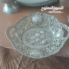  8 مجموعة أواني نحاس ملبس فضه نوادر  لاصحاب الذوق  الرفيع