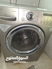  4 غساله LG مستعمله   12 كيلو شغالة 100%