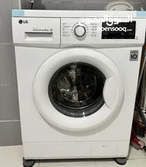  1 LG 8Kg Front Load Washing Machine, White