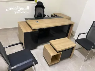  3 مكتب مدير اداري مودرن خشب او زجاج اثاث مكتبي -modern office furniture desk