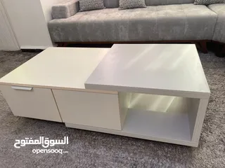  3 طاولة وسط بلون ابيض ورمادي لغرفة الجلوس جديدة للبيع