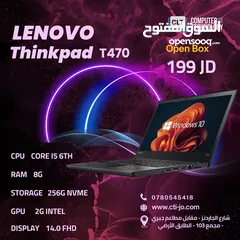  1 لابتوب لينوفو laptop lenovo T470 CORE I 5  بسعر مغري جدا