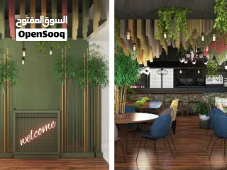  1 للبيع: مقهى ومطعم راقٍ مجهّز بالكامل - Sale: A fully equipped, high-end café and restaurant