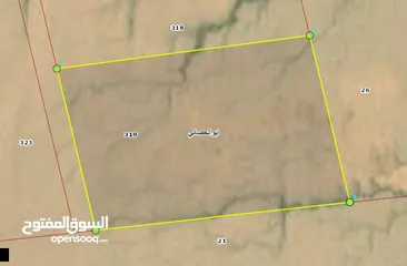  17 سبع قطع اراضي للبيع في ابو الحصاني - شعيب حماد - بعيدة عن الطريق الصحراوي 3.5 كيلومتر