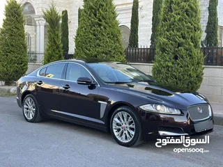  5 JAGUAR XF 2014 Full option وارد الوكالة / صيانة الوكالة قاطعة مسافة 100 الف كم