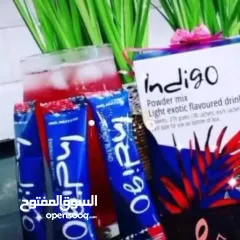  8 مشروب طاقة Indigo جديد  طبيعي 100 %  مشروب طاقة أنديغو الأصلي بوكس كامل 30 كيس بسعر منافس