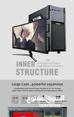  18 كيس جيمنغ  من جيماكس مضيئ رجب تصميم للحرارة GAMEMAX  GM-ONE RGB BK Case Gaming