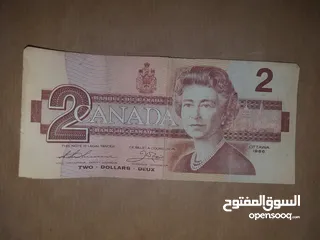  1 ورقة نقدية كندية نادرة جدا