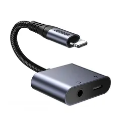  2 Joyroom SY-L01 محول DAC من Lightning إلى Lightning / 3.5 مم mini jack 2 في 1 - أسود