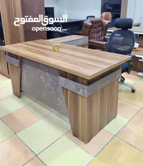  21 مكتب مدير مع جانبية وادراج مع طاولة وسط هدية  متوفر بعدة الوان حسب الطلب