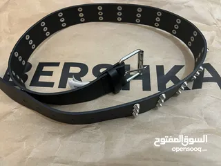  2 Bershka Black Studded Belt – Like New 34’