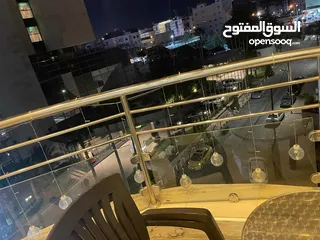  7 شقة روف مفروشة للايجار 2 نوم في شارع المدينة المنورة قرب مطعم ورد