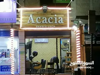  1 صالون حلاقه رجالي بموقع مميز للبيع