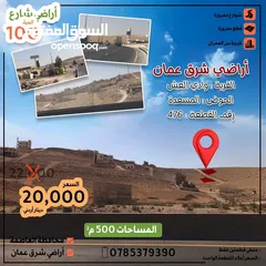  1 أراضي للبيع شارع المية - وادي العش قريب الجمرك الجديد - منطقة سكنية نهضوية وبداية مشاريع تنموية