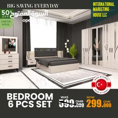  4 6 pcs Bedroom Set - Made in Turkey غرفة النوم