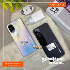  4 جهاز مستعمل ايام بالكرتونة oppo  A18 رام 8 جيجا 128 مكفول بالشركة متوفر توصيل