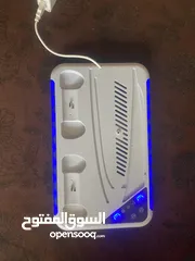  9 قاعده تبريد ps5 مع اضويه على داير المبرد اخضر احمر ازوق