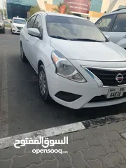  2 Nissan Versa SV 2019 White Dubai Registered