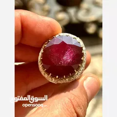  1 African ruby ​​ring / خاتم الياقوت الأفريقي