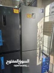  5 ثلاجة شارب 4 أبواب انفيرتر ستيل واسود
