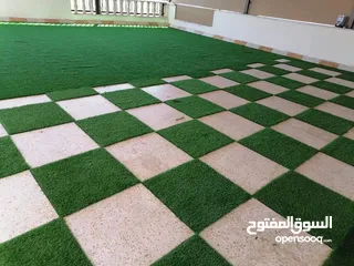  3 عشب صناعي كثافات مختلفه و جلد بي في سي بلجيكي