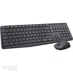  1 ماوس + كيبورد وايرليس لاسلكي مكتبي معرب من شركة لوجيتيك أصلي LOGITECH MK235 WIRELESS DESKTOP KIT