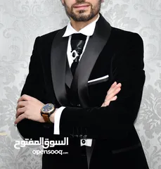  5 بدلة توكسيدو 5 قطع ماركة MASSIMO ROSSI مع كندرة ماركة Pasada