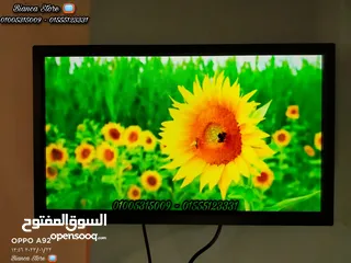  3 شاشة 24 بوصة LED FUll HD IPS معاها رسيفر و قاعدة مكتب و حامل حائط و ضمان سنة