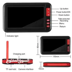  2 4.3-Inch LCD Screen Inspection Camera IP67 Waterproof Endoscope 10M كاميرا 10 متر للأماكن الضيقة