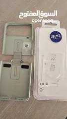  4 كفر سامسونج سيليكون مع حلقة samsung z flip 3 cover فليب