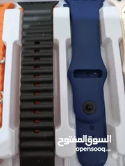  7 ساعه smart watch (c60 Ultra 3) مع كرتونتها و شاحنها و كساكتها مشحونه فقط 10 مرات الساعه كأنها جديده