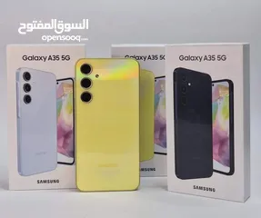  7 مشغل ايام Samsung A35 5G رام 16 جيجا 256 أغراضة والكرتونه الأصلية مكفول متوفر توصيل