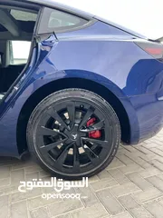  12 Tesla model 3 2023 فل كامل  تيسلا موديل 3 فحص كامل بسعر مغرري  لون كحلي جنط كبير اصليي  ايرباق اصلي