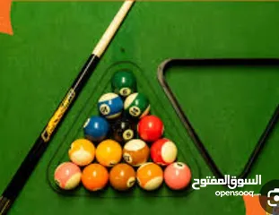  2 طقم طابات بلياردو ومتوفر قطع غيار واستيكات ومثلث. متوفر خدمة التوصيل لجميع المحافظات