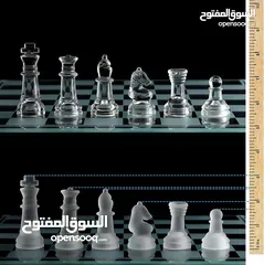  4 بورد لوح لعبة شطرنج كرستال  زجاج    الشطرنج الزجاجي المميز