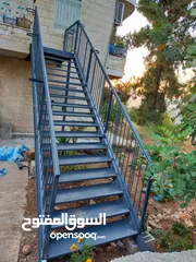  4 حديد دربزينات بوابات حمايات درج معادن ابواب لحام