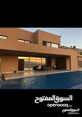 1 شاليه حديث للبيع جرش جبة المصطبة مطلة على السد مع مسبح