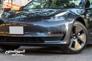  3 تيسلا model 3  tesla 2023 ستاندر  فحص كامل بحاله الوكاله  لون فيراني