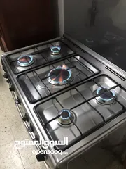  6 غاز مع فرن ستالس ستيل اكسبير ايطالي بحالة ممتازة