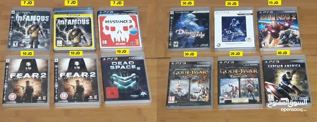  4 سيديات بلايستيشن 3 للبيع Playstation 3 games