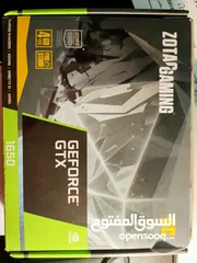  1 كارت Zotac gaming gtx 1650 OV 4GB GDDR6
