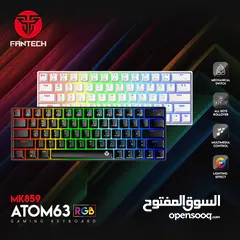  1 كيبورد ميكانيكي فانتيك Fantech Atom63 MK859 Mechanical Gaming Keyboard Arabic/English