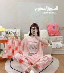  4 بيجامه ثلاث قطع فقط 