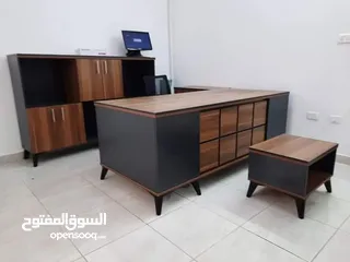  2 عرض لفترة محدودة مكتب مدير فخم مع جانبية وطاولة  بسعر يبدأمن 225د شامل التوصيل عمان زرقا