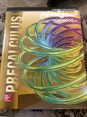  1 Used only once,Precalculus Book by Mc Graw Hill education ,common core edition